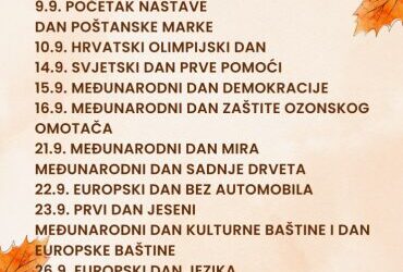 NAJAVA: Rujan
