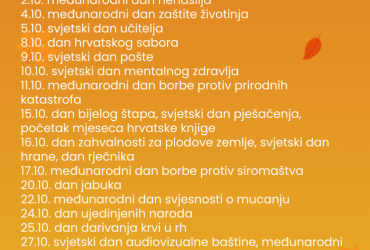 NAJAVA: Listopad