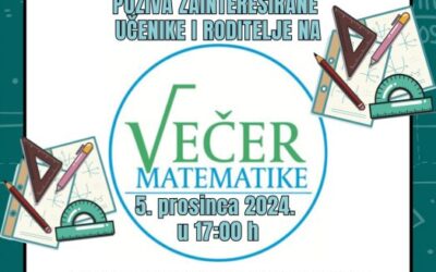 NAJAVA: Večer matematike 2024.