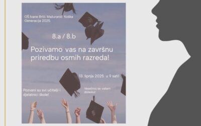 NAJAVA: Završna priredba učenika 8. razreda