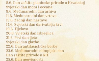 VIJEST: Lipanj