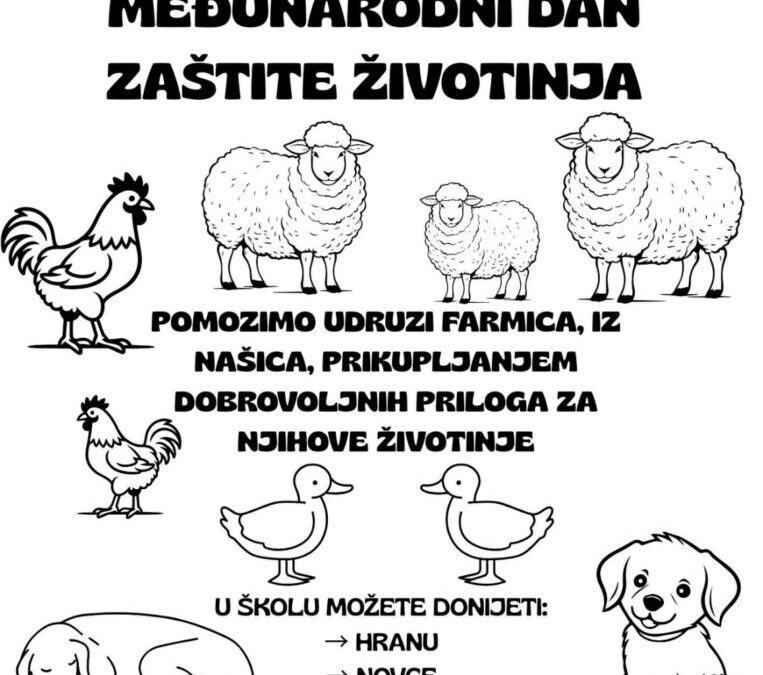 VIJEST: I ove godine organiziramo akciju povodom Međunarodnog dana zaštite životinja