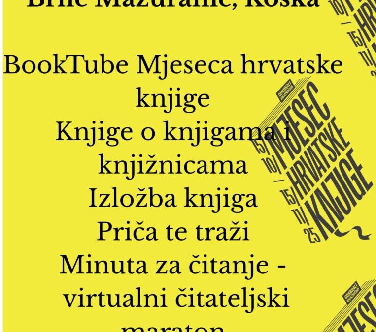 NAJAVA: Mjesec hrvatske knjige (15.10.2025.-15.11.2025.)