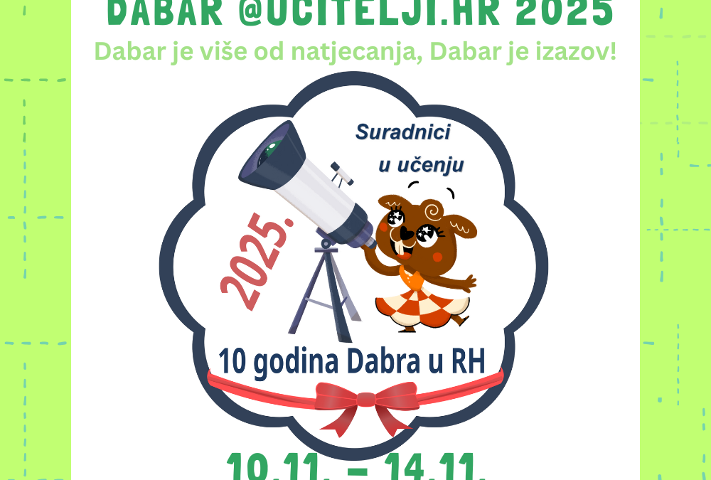 VIJEST: Zlatne diplome u natjecanju Dabar i ove godine stigle u našu školu