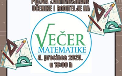 NAJAVA: Večer matematike