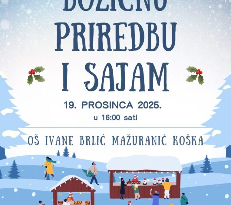NAJAVA: Božićna priredba i sajam